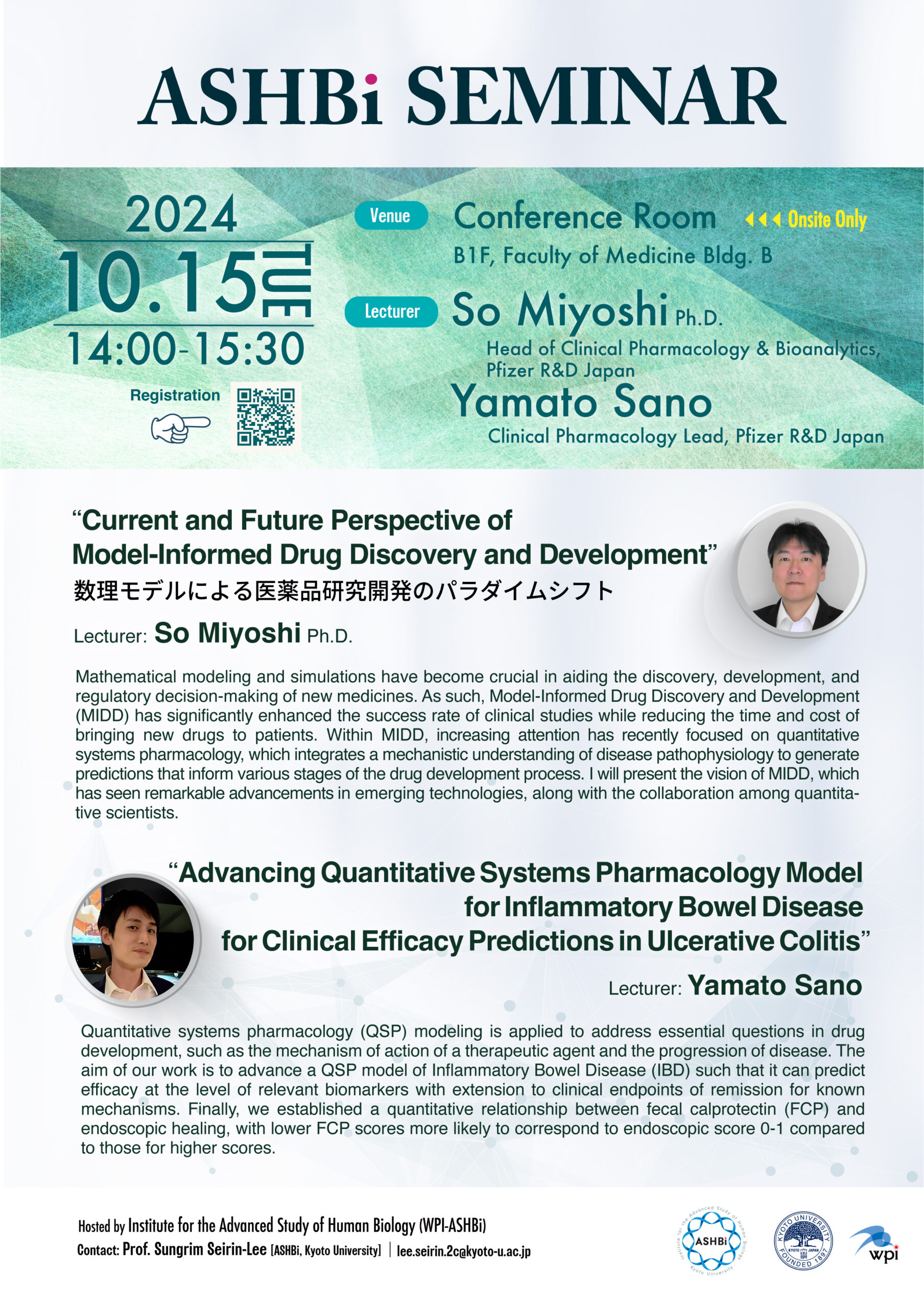 ASHBi Seminar (Dr. So Miyoshi & Mr. Yamato Sano)