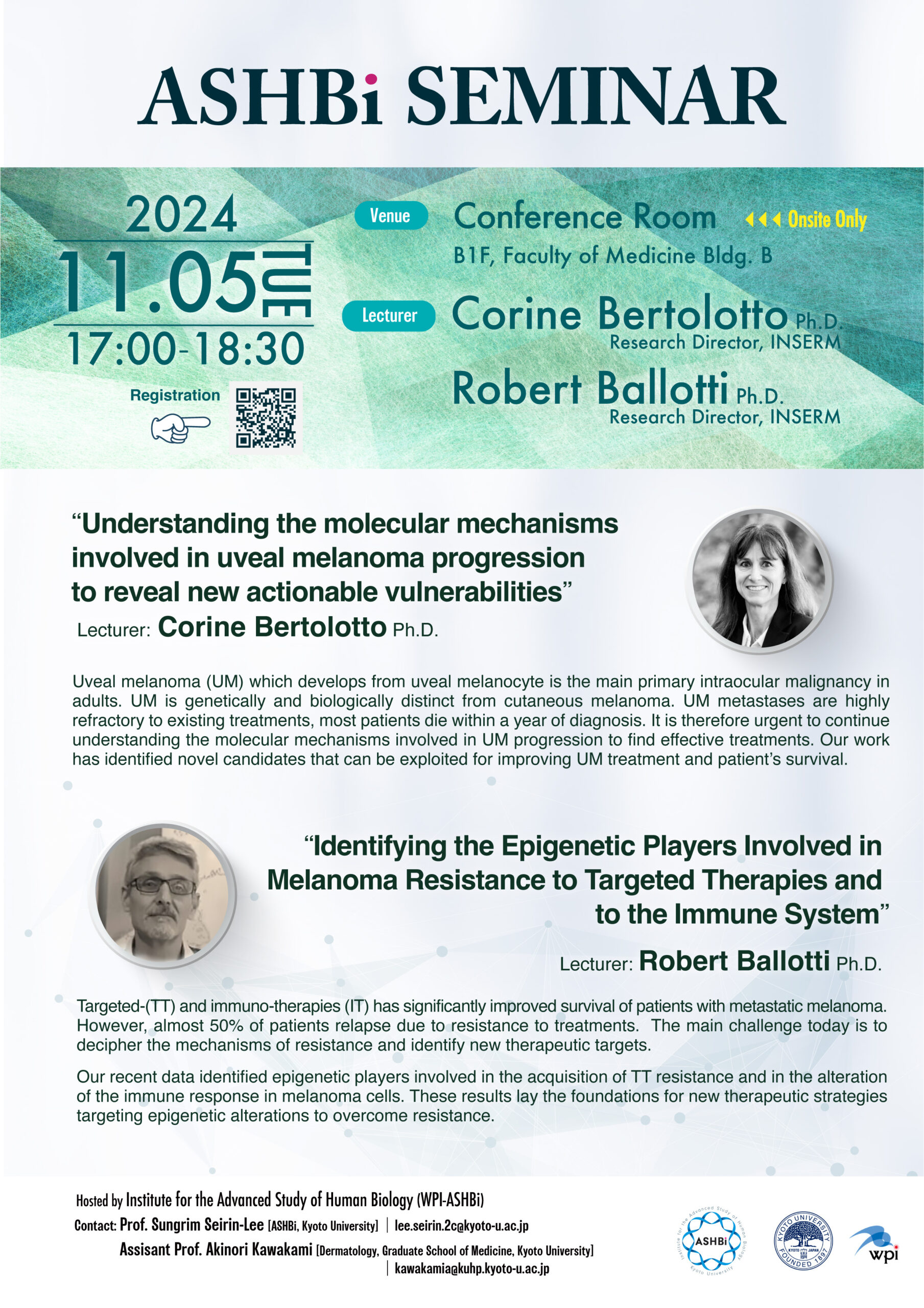 ASHBi Seminar (Dr. Corine Bertolotto & Dr. Robert Ballotti)