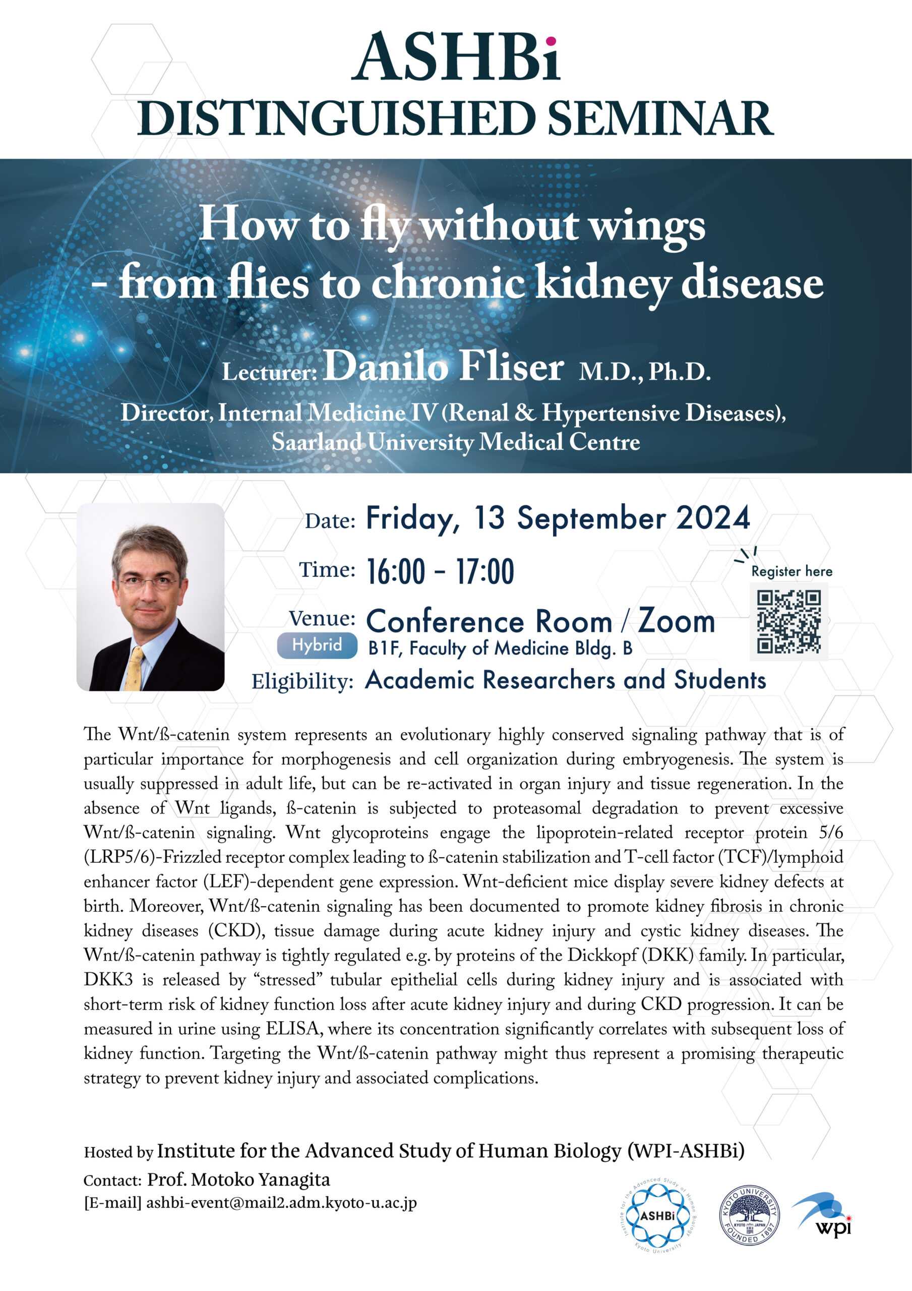 ASHBi Distinguished Seminar (Dr. Danilo Fliser)