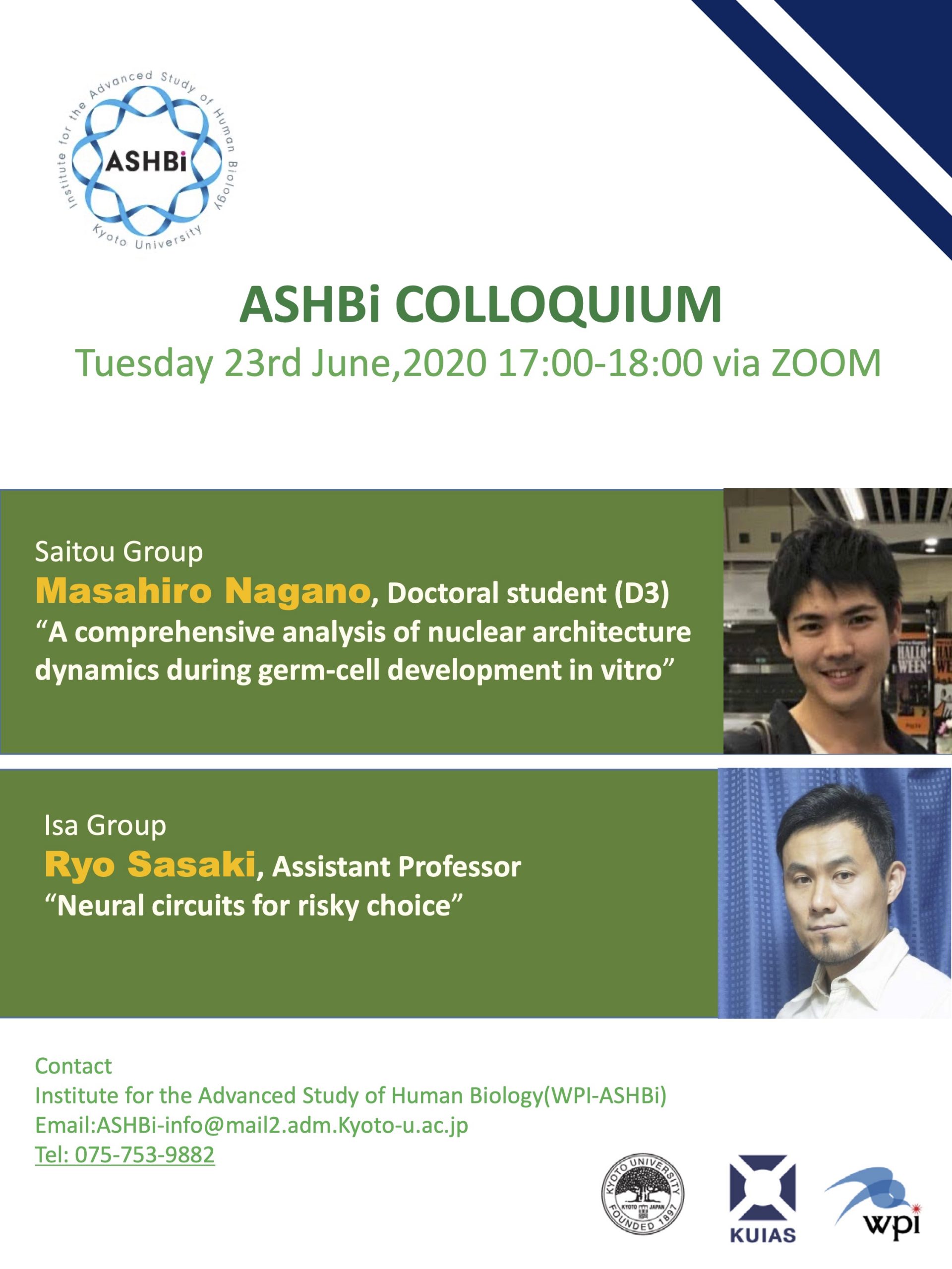 8th ASHBi Colloquium (Saitou Group and Isa Group)