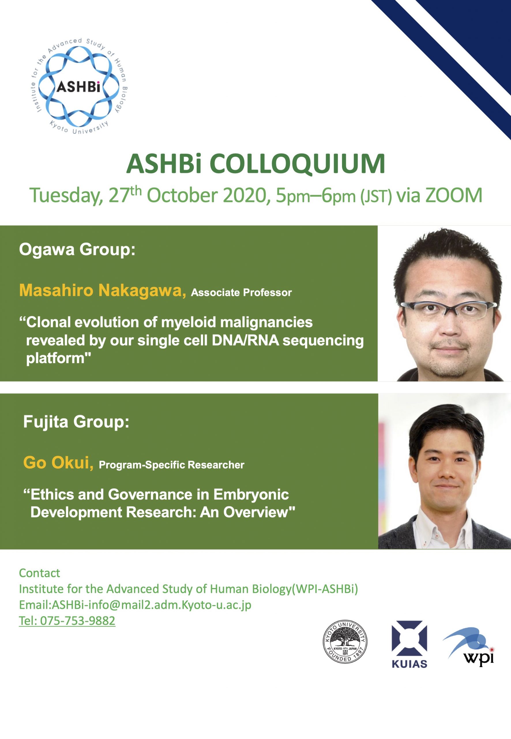 11th ASHBi Colloquium (Ogawa Group and Fujita Group)