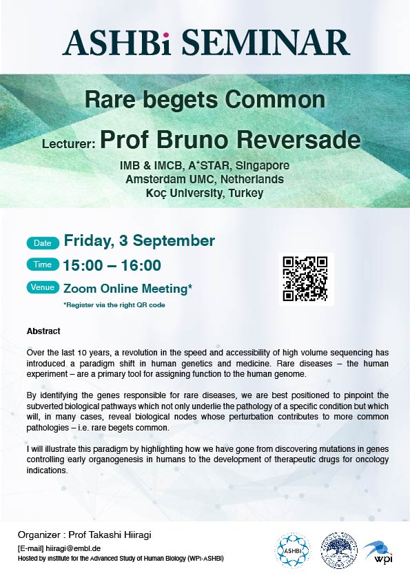 ASHBi Seminar (Dr. Bruno  Reversade)
