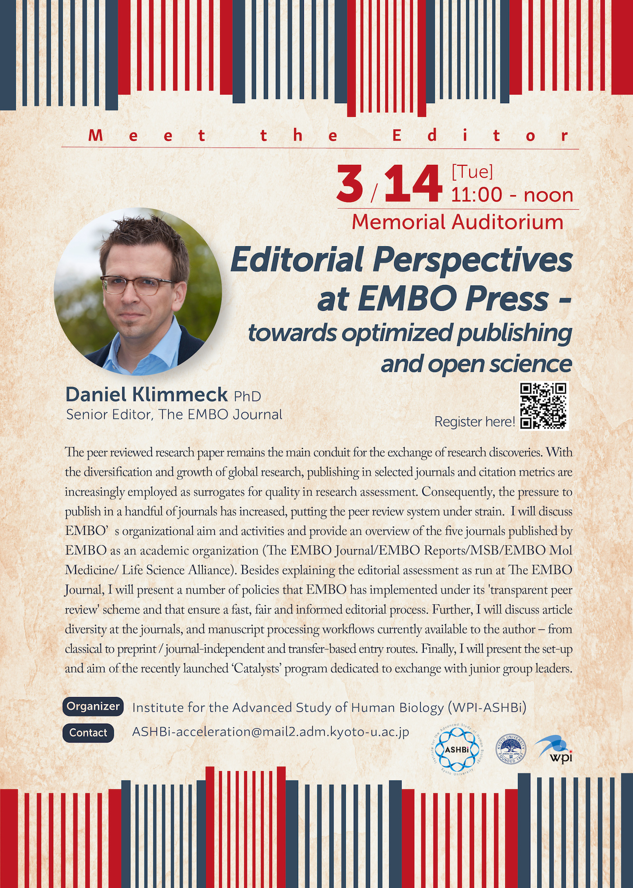 Meet the Editor – Editorial Perspectives at <i>EMBO Press</i> : towards optimized publishing and open science