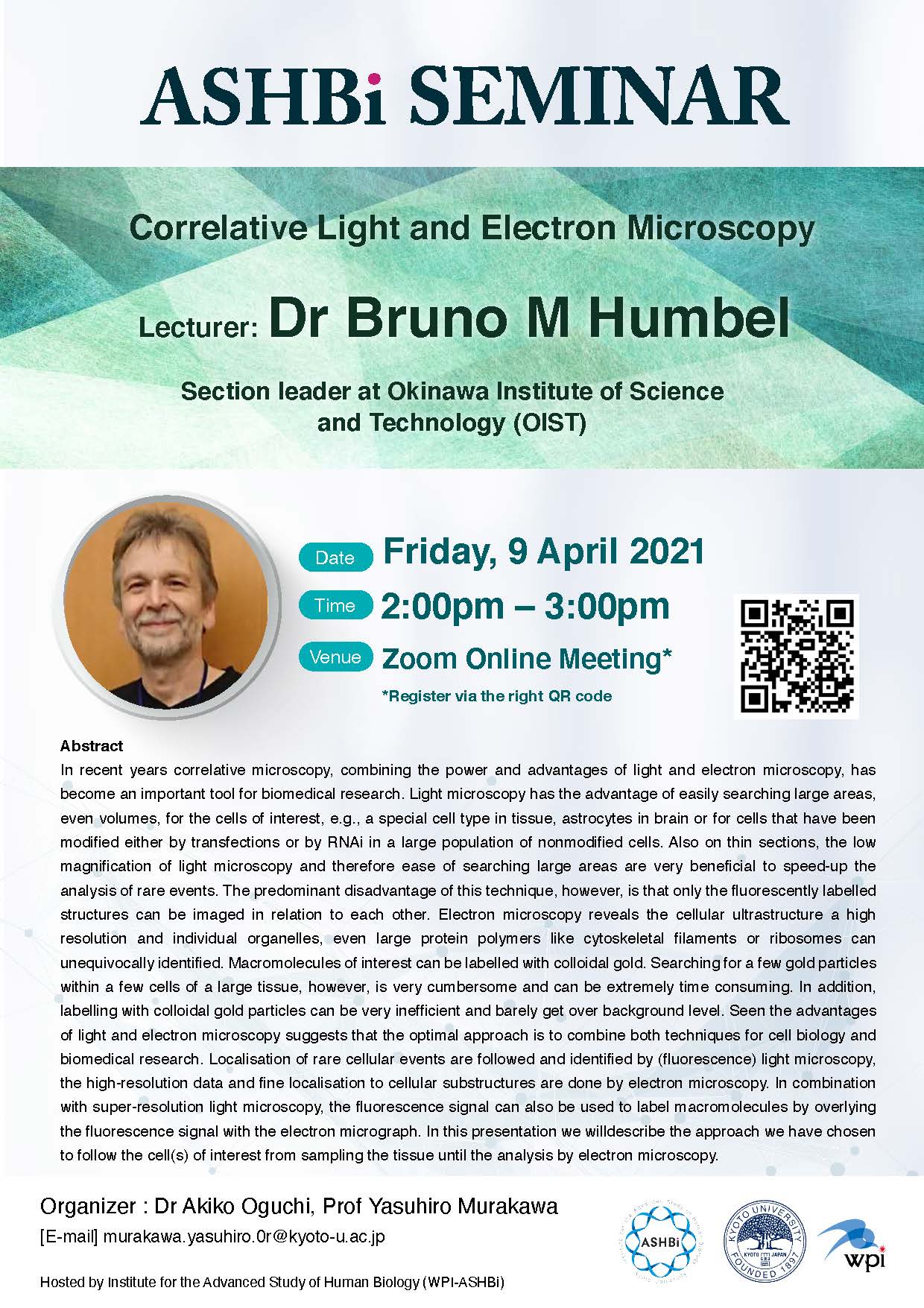 ASHBi Seminar (Dr Bruno M Humbel)