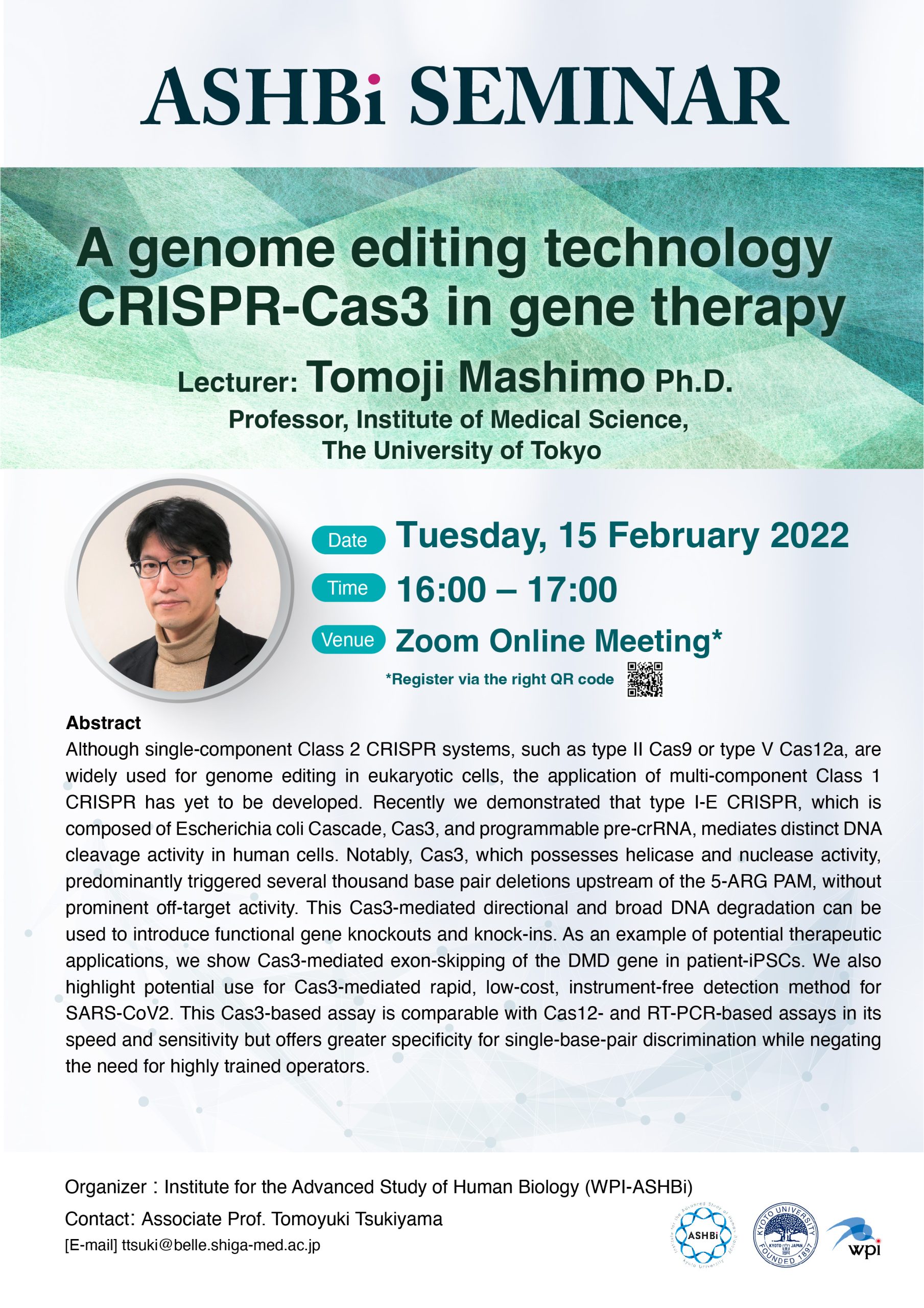ASHBi Seminar (Dr Tomoji  Mashimo)