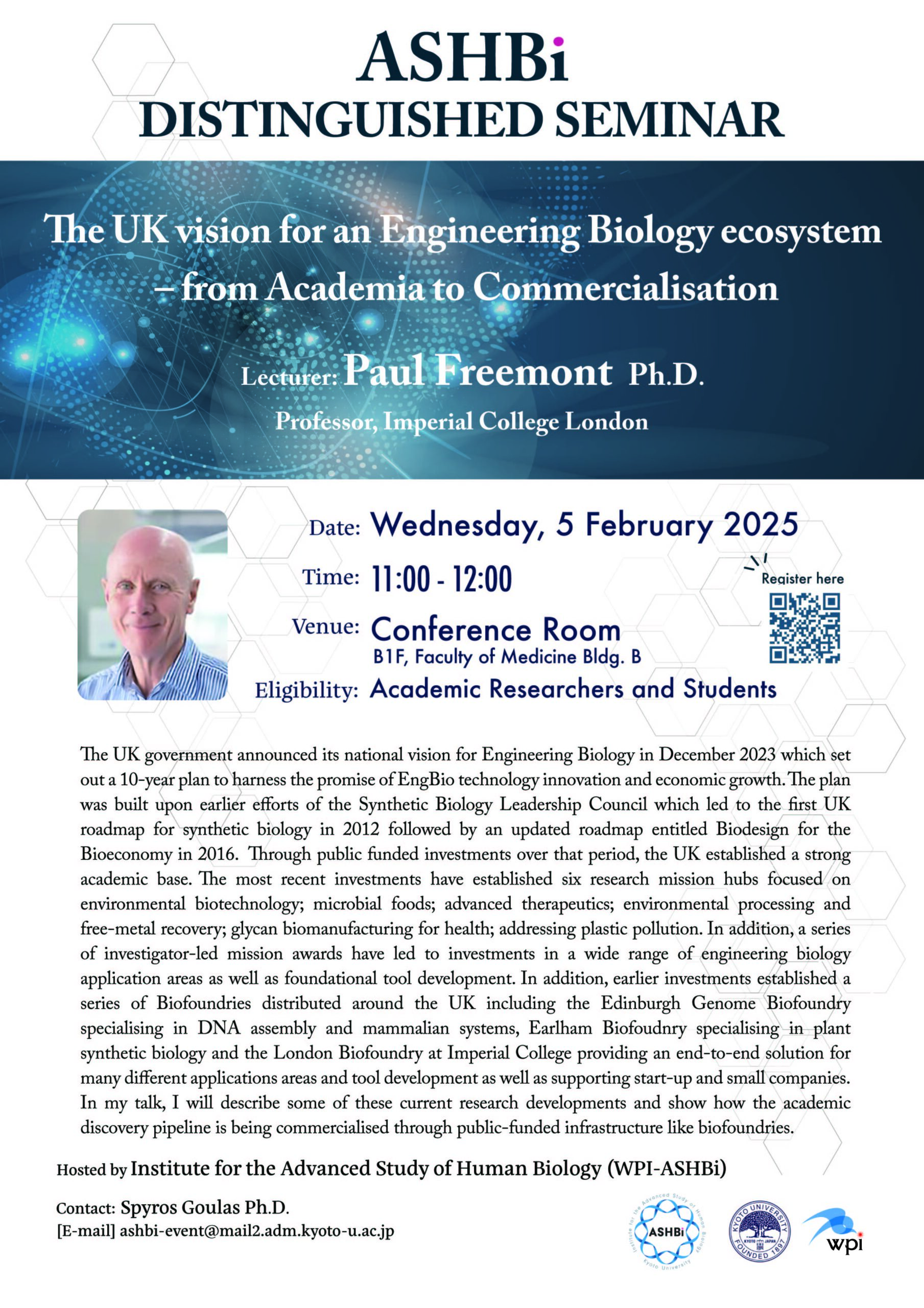 Dr. Paul Freemont from Imperial College London